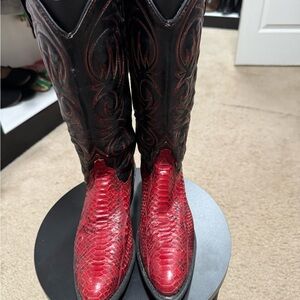 Red and Black Cowboy Boots